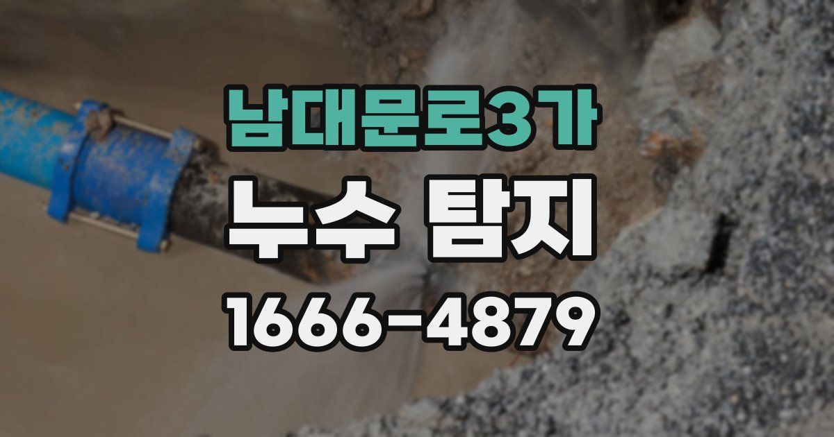 남대문로3가 누수 탐지