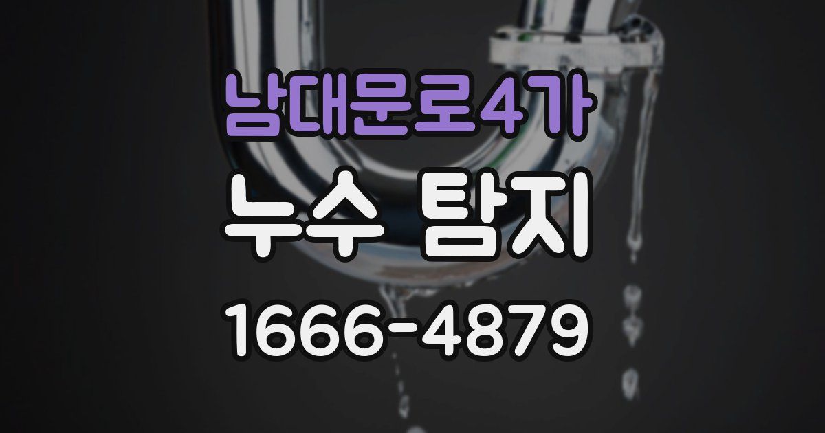 남대문로4가 누수 탐지