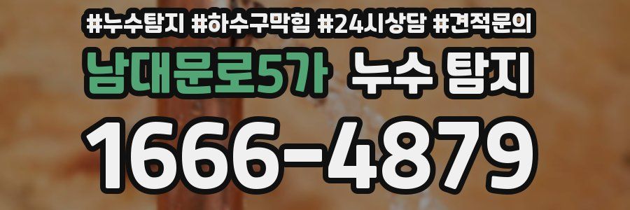 남대문로5가 누수 탐지