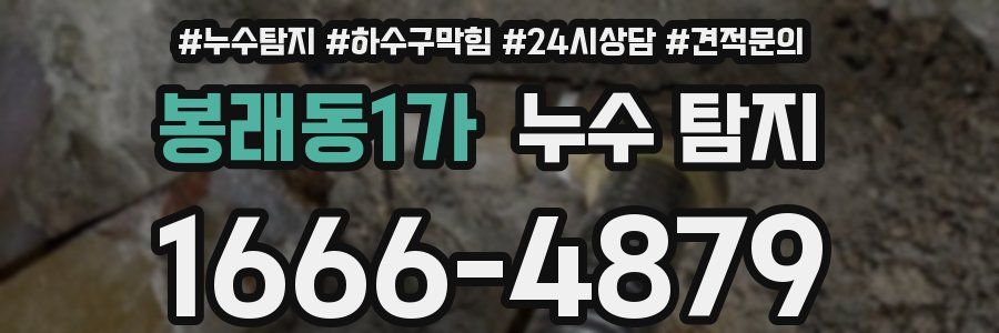 봉래동1가 누수 탐지