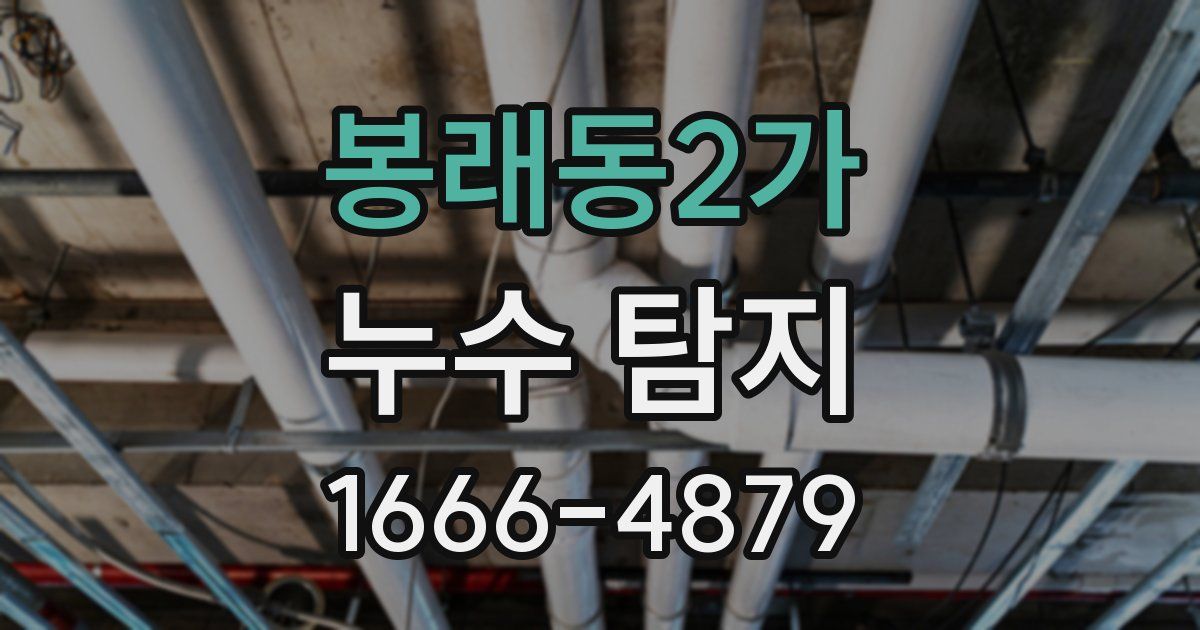 봉래동2가 누수 탐지