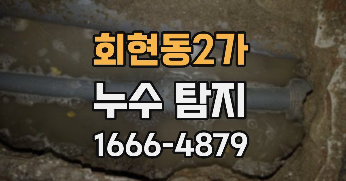 회현동2가 누수 탐지