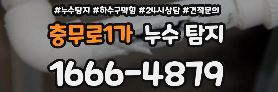 충무로1가 누수 탐지