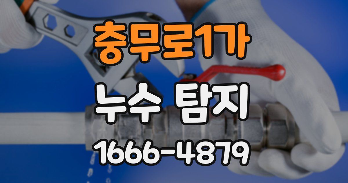 충무로1가 누수 탐지