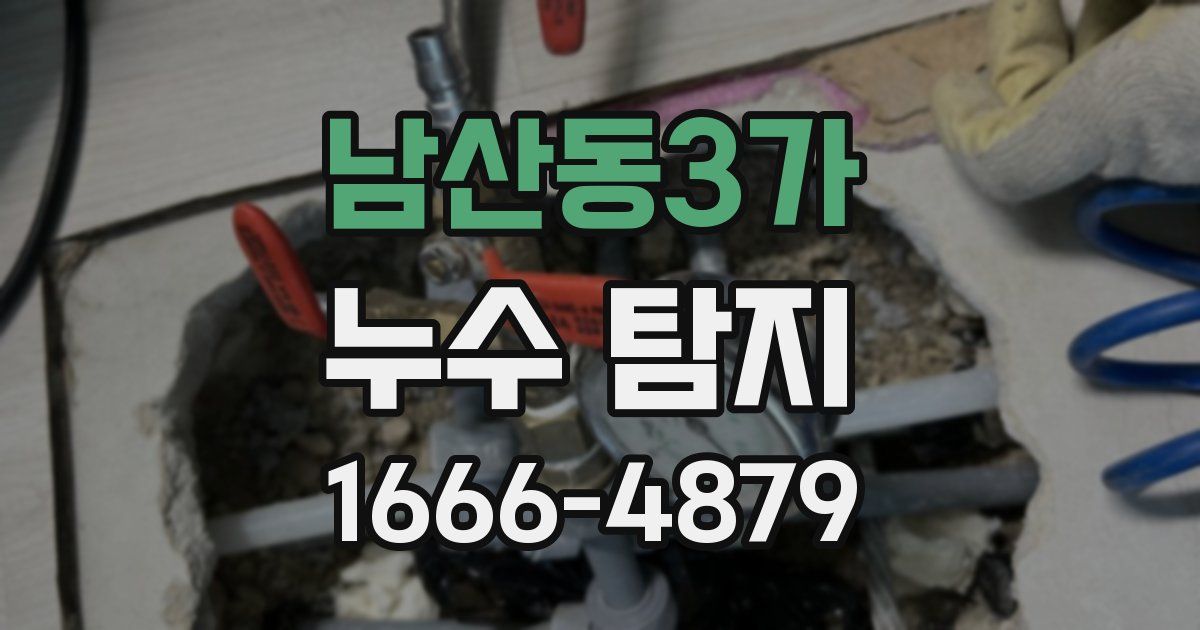 남산동3가 누수 탐지