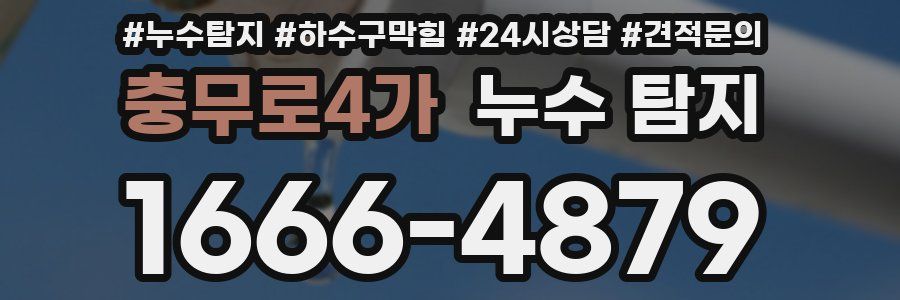 충무로4가 누수 탐지