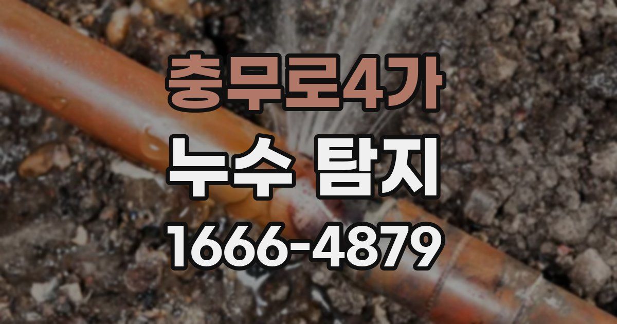 충무로4가 누수 탐지