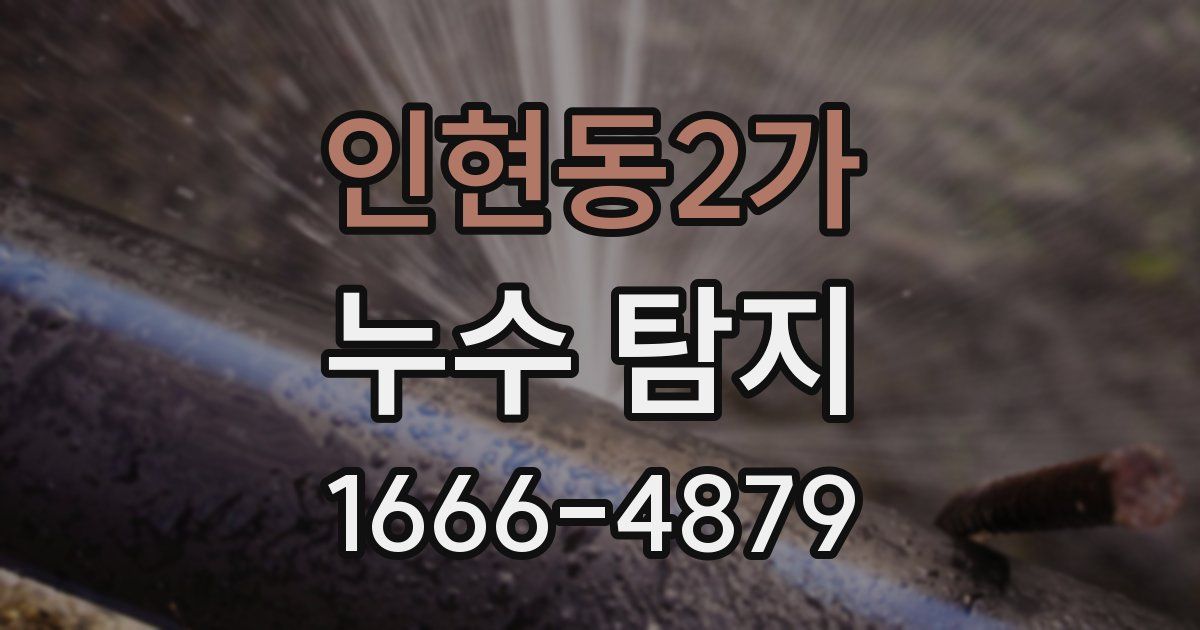 인현동2가 누수 탐지