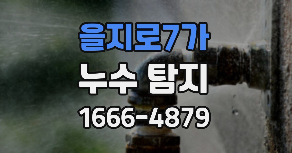 을지로7가 누수 탐지