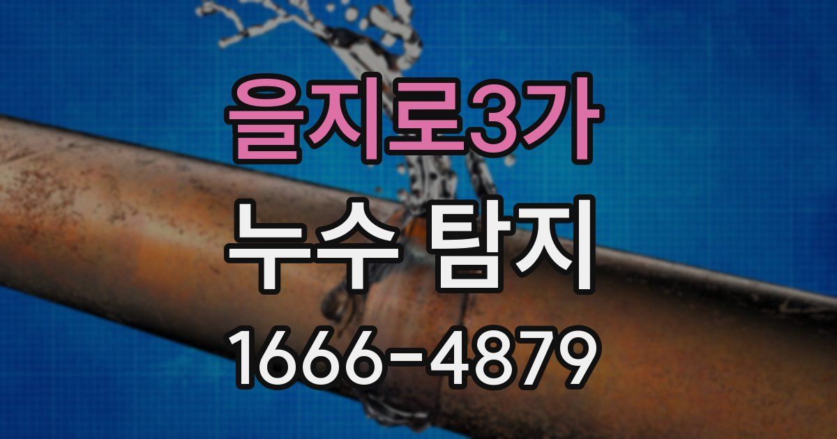 을지로3가 누수 탐지