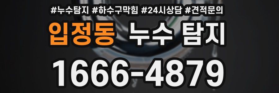 입정동 누수 탐지