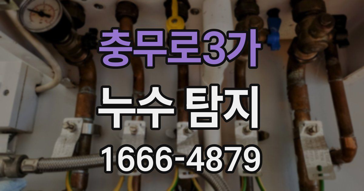 충무로3가 누수 탐지