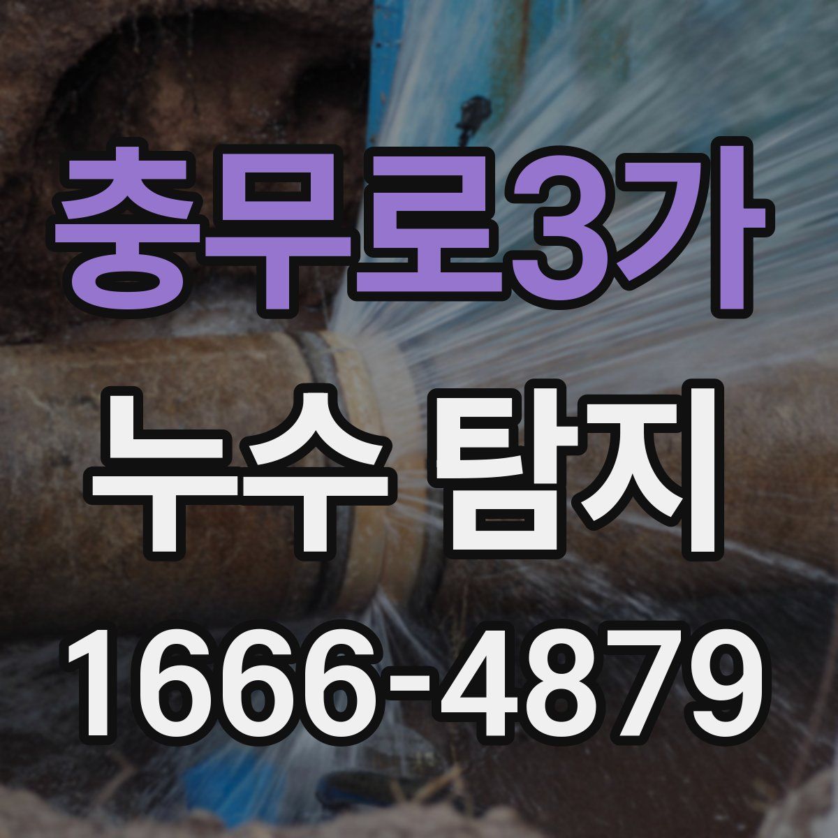 충무로3가 누수 탐지