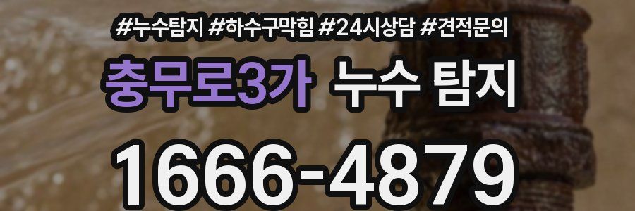 충무로3가 누수 탐지
