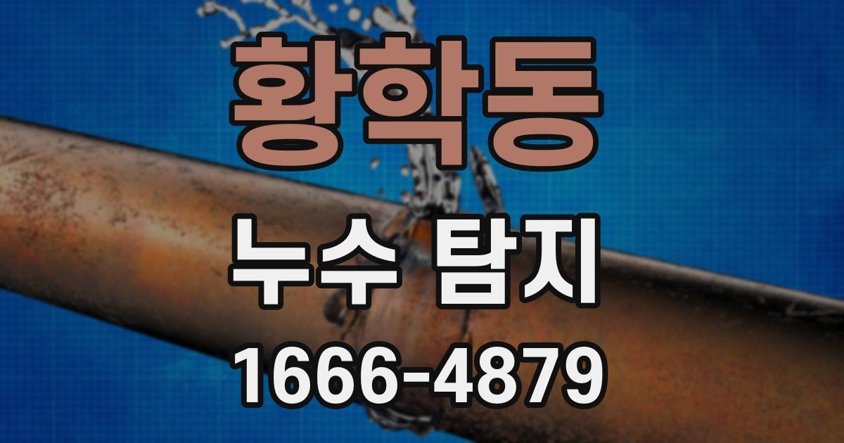 황학동 누수 탐지