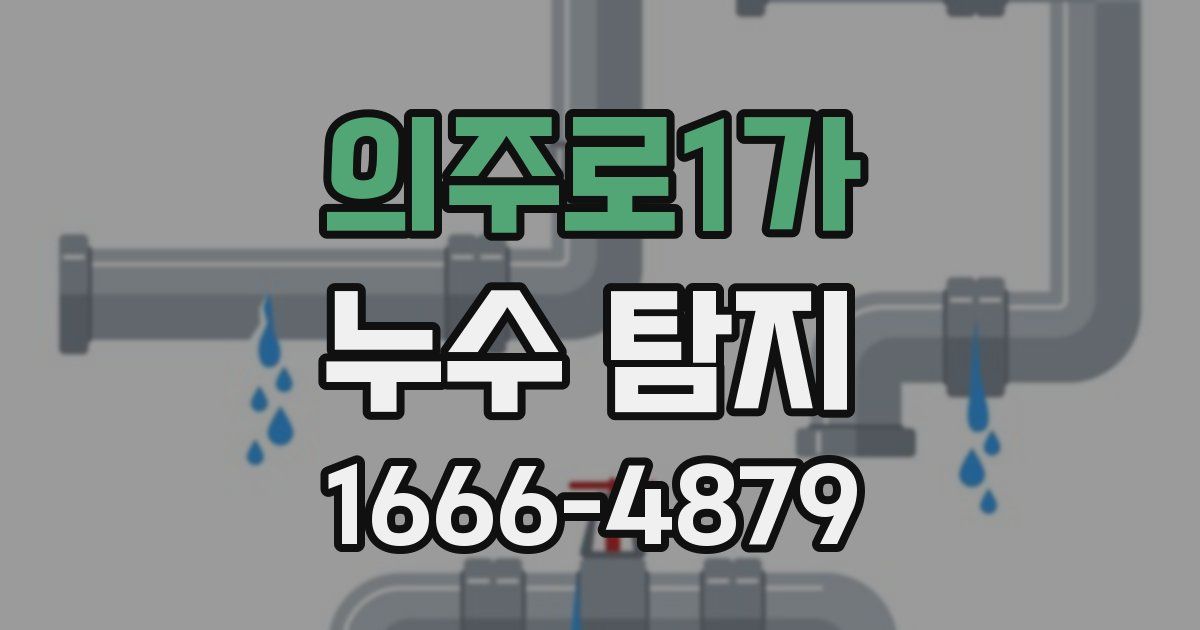 의주로1가 누수 탐지