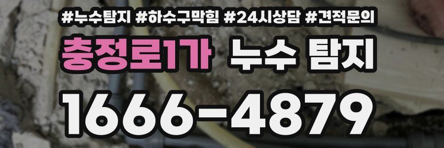 충정로1가 누수 탐지
