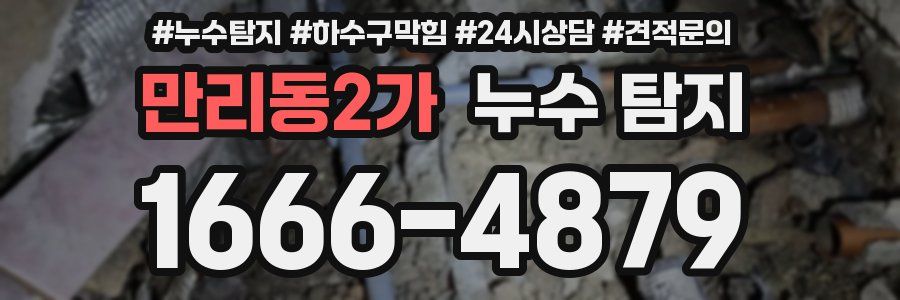 만리동2가 누수 탐지