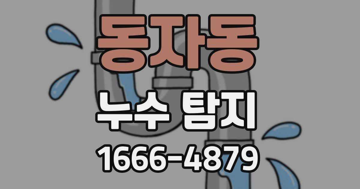 동자동 누수 탐지