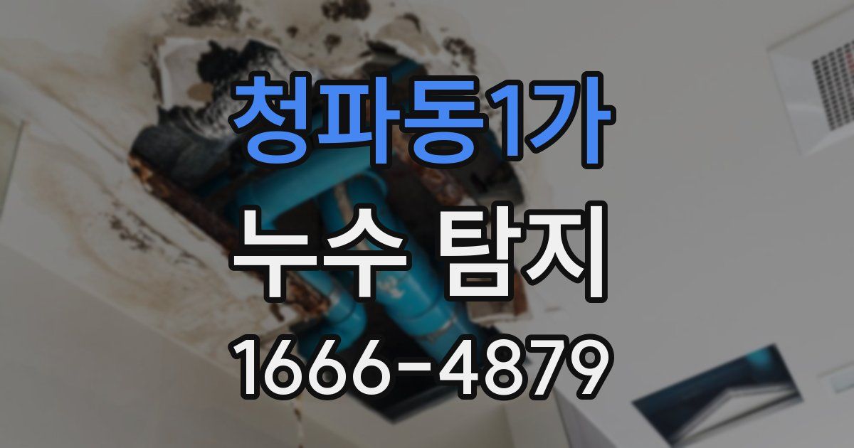 청파동1가 누수 탐지