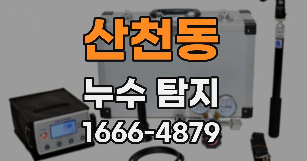산천동 누수 탐지