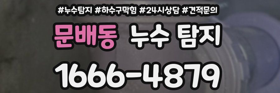 문배동 누수 탐지