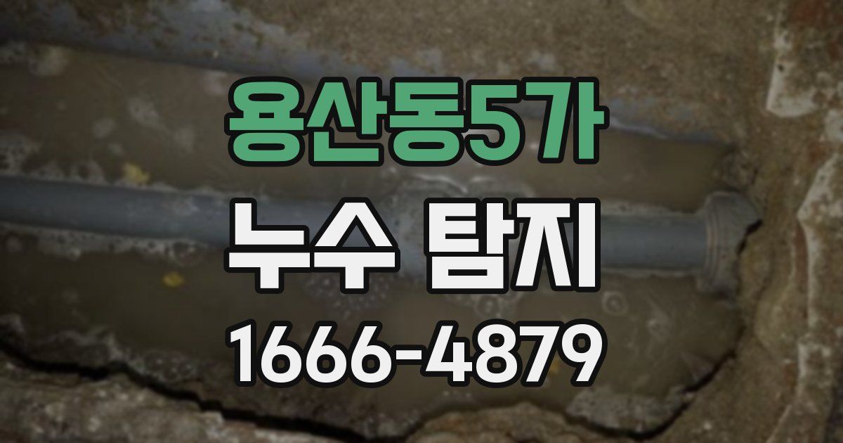 용산동5가 누수 탐지