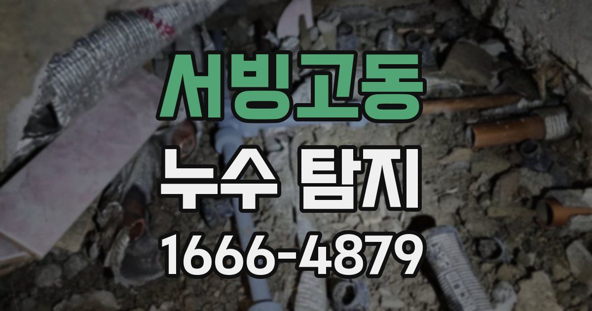 서빙고동 누수 탐지