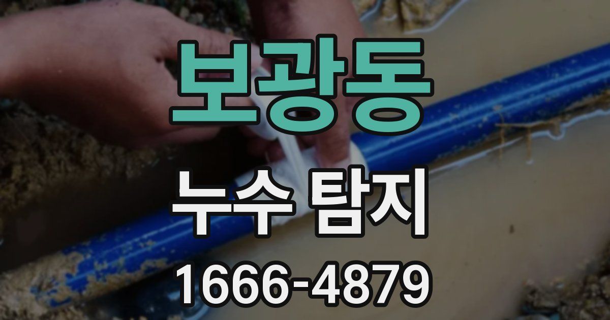 보광동 누수 탐지