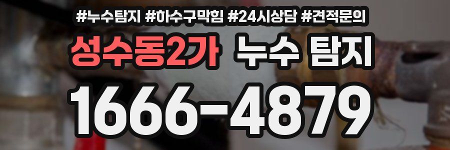성수동2가 누수 탐지