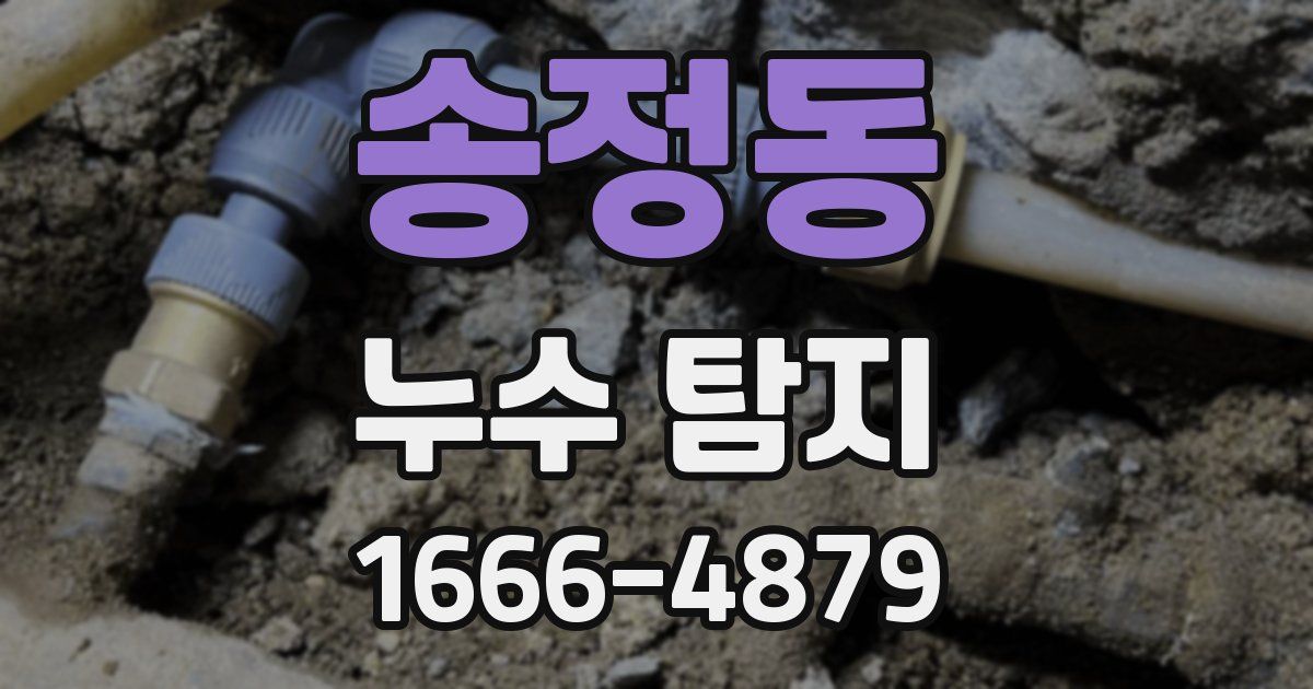 송정동 누수 탐지