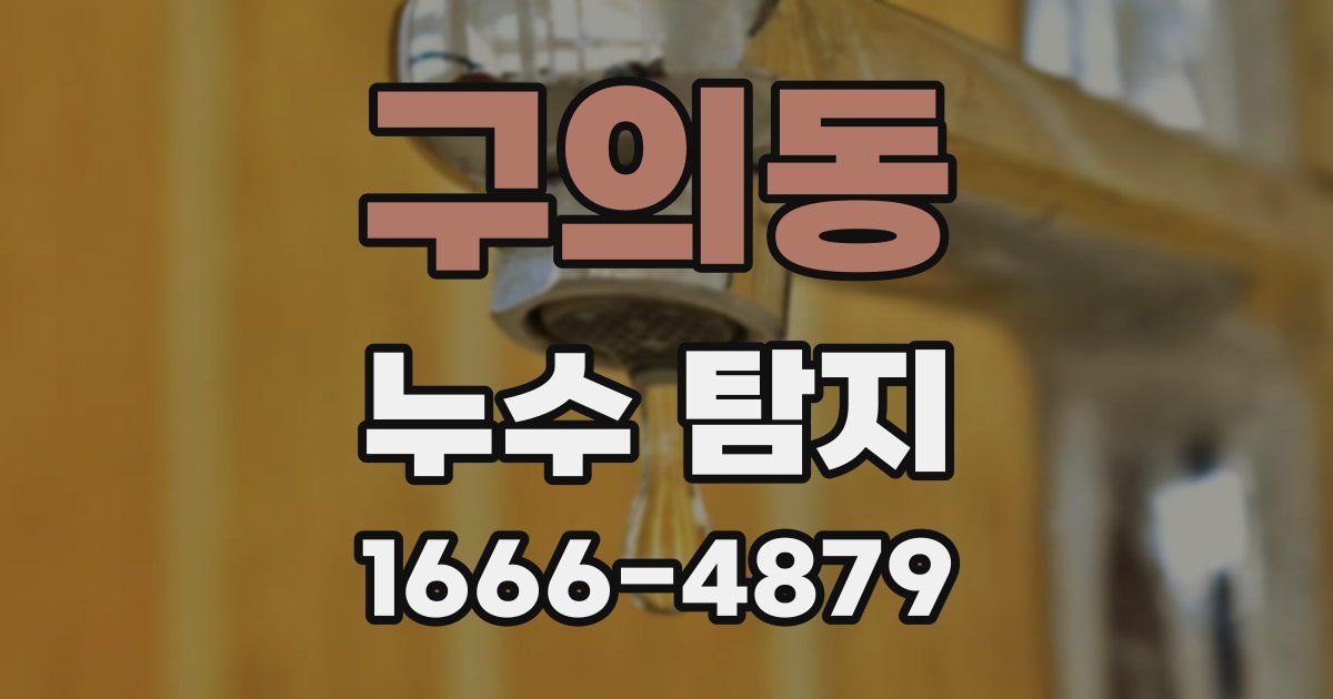 구의동 누수 탐지