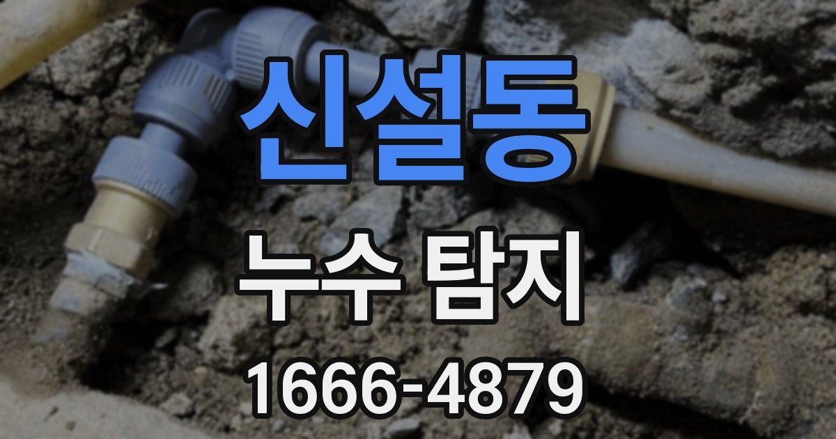 신설동 누수 탐지