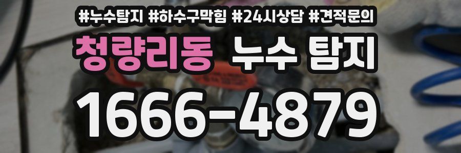 청량리동 누수 탐지