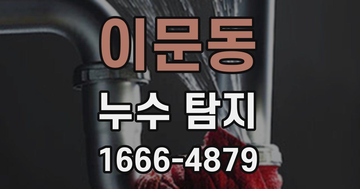 이문동 누수 탐지