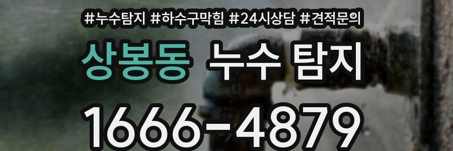 상봉동 누수 탐지