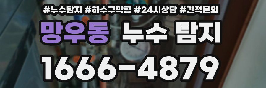 망우동 누수 탐지