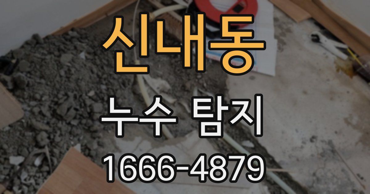 신내동 누수 탐지