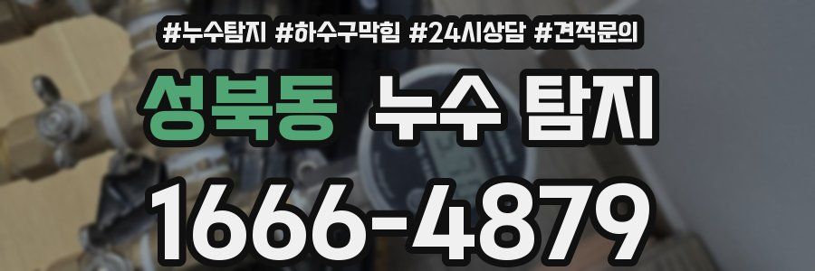 성북동 누수 탐지