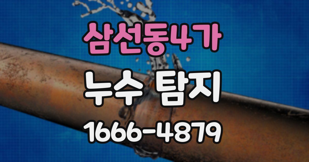 삼선동4가 누수 탐지