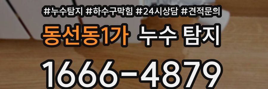 동선동1가 누수 탐지