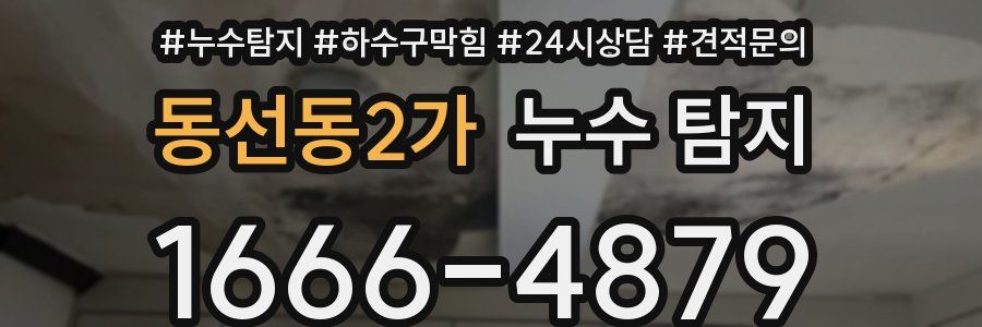 동선동2가 누수 탐지