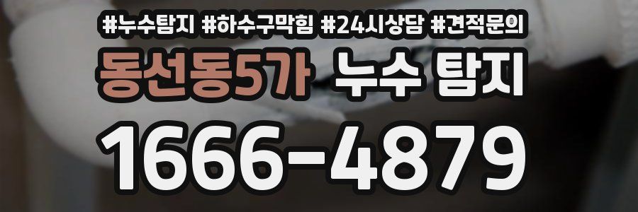 동선동5가 누수 탐지