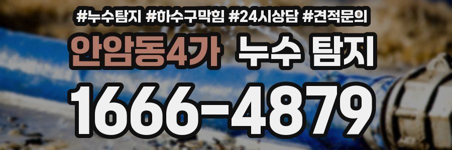 안암동4가 누수 탐지
