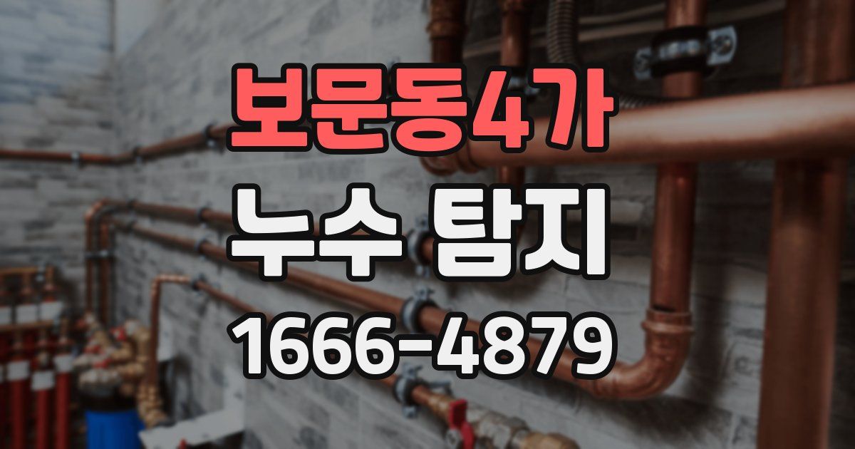 보문동4가 누수 탐지