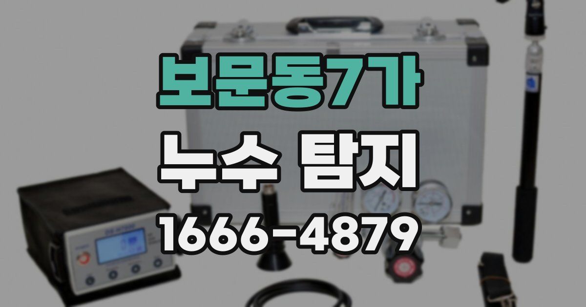 보문동7가 누수 탐지