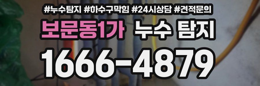 보문동1가 누수 탐지