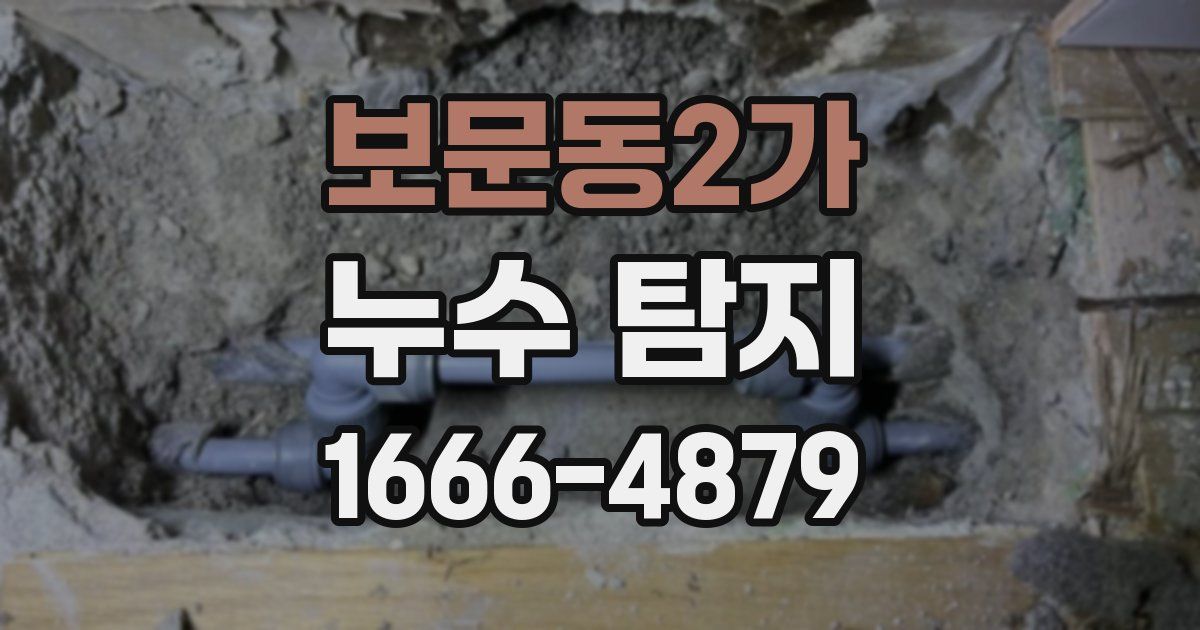 보문동2가 누수 탐지