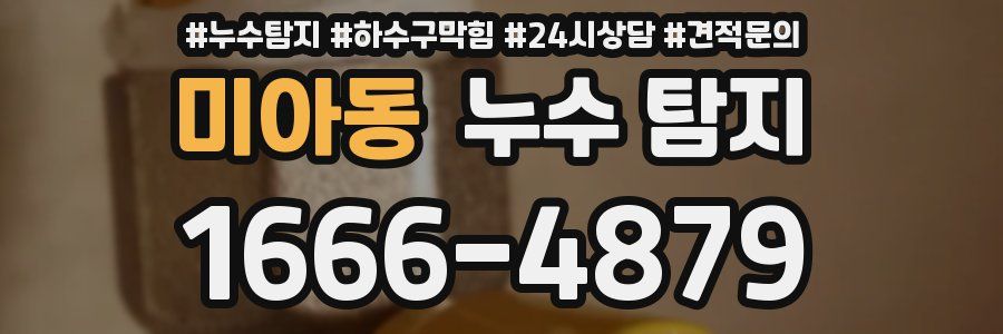 미아동 누수 탐지