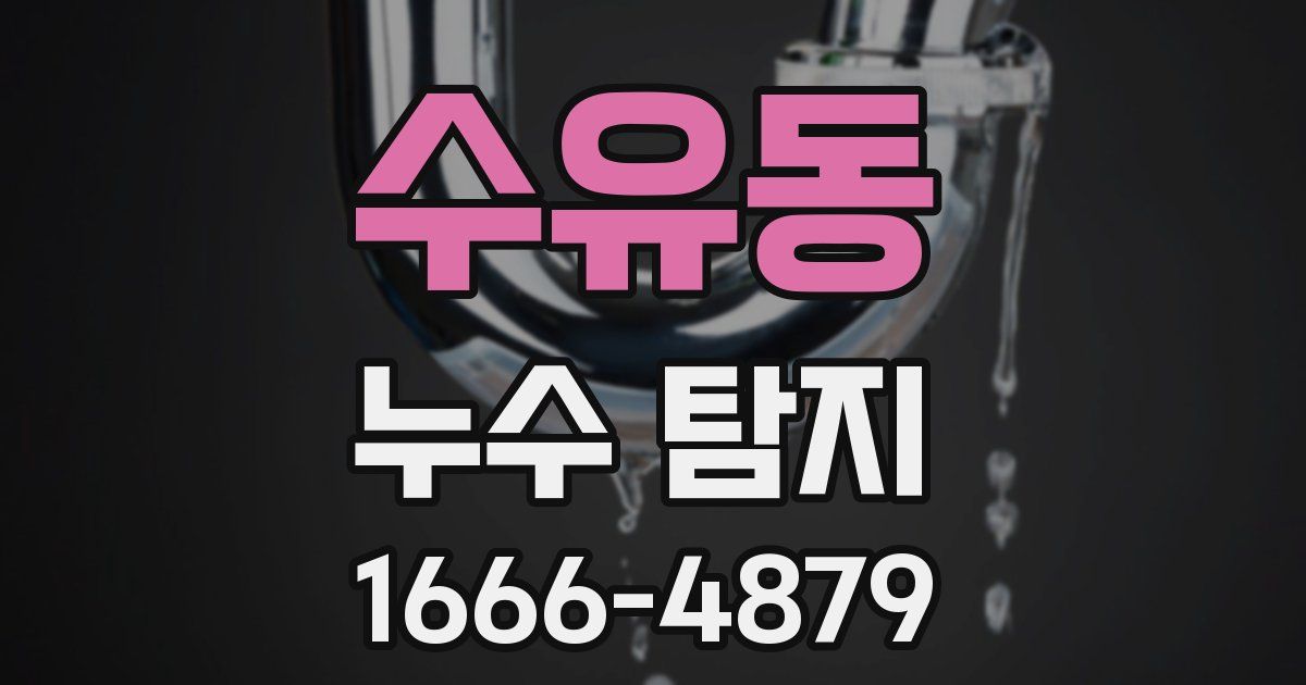 수유동 누수 탐지